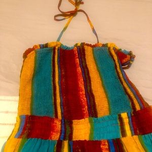 Beautiful long flowing strappy back summer dress